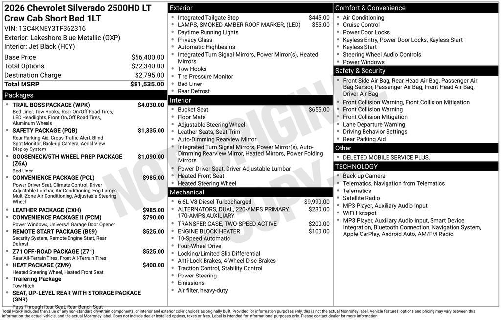 2026 Chevrolet Silverado 2500 HD LT