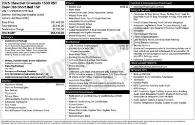 2026 Chevrolet Silverado 1500 RST