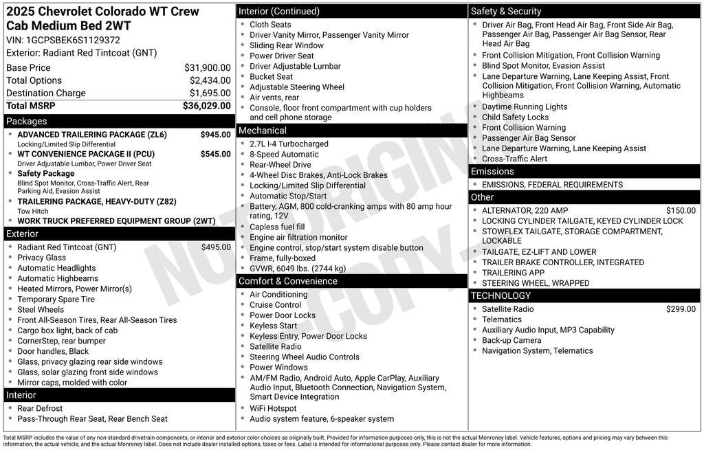 2025 Chevrolet Colorado WT/LT