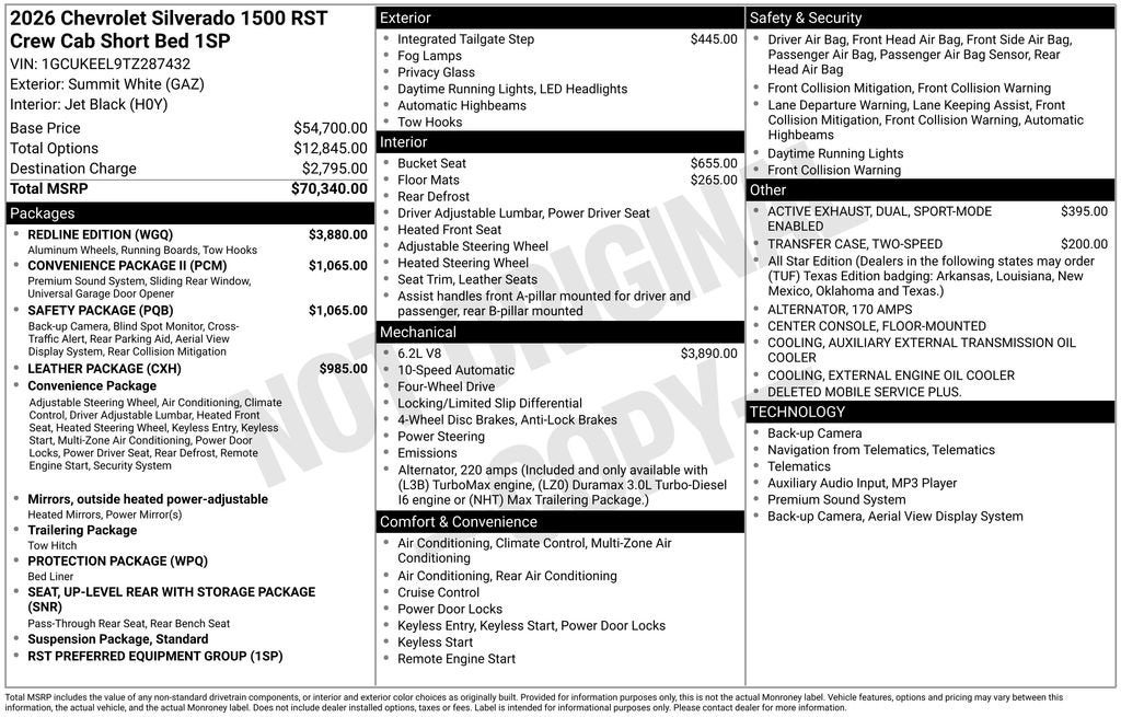 2026 Chevrolet Silverado 1500 RST