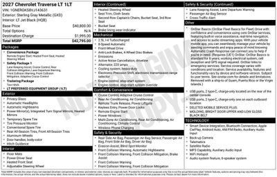 2027 Chevrolet Traverse LT