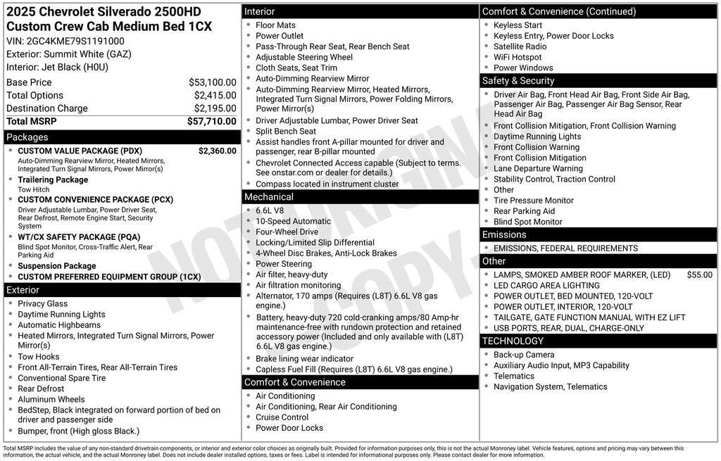 2025 Chevrolet Silverado 2500 HD Custom