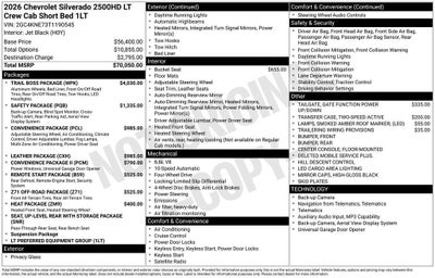 2026 Chevrolet Silverado 2500 HD LT