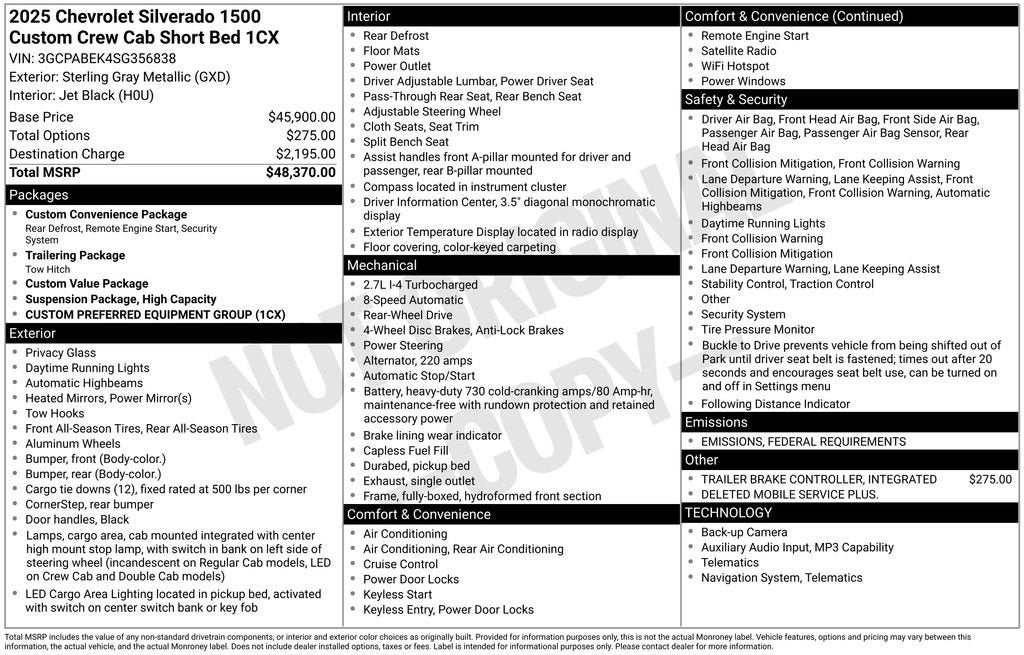 2025 Chevrolet Silverado 1500 Custom