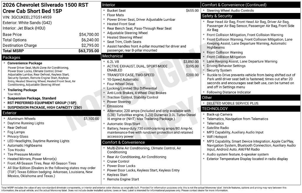 2026 Chevrolet Silverado 1500 RST