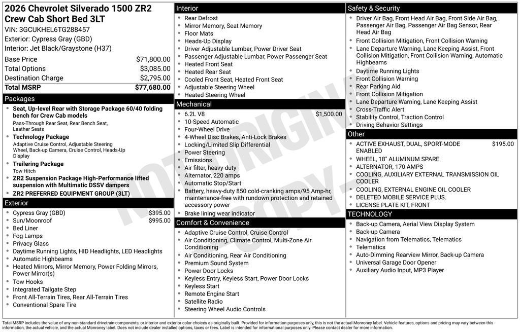 2026 Chevrolet Silverado 1500 ZR2