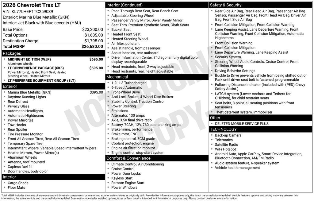 2026 Chevrolet Trax LT