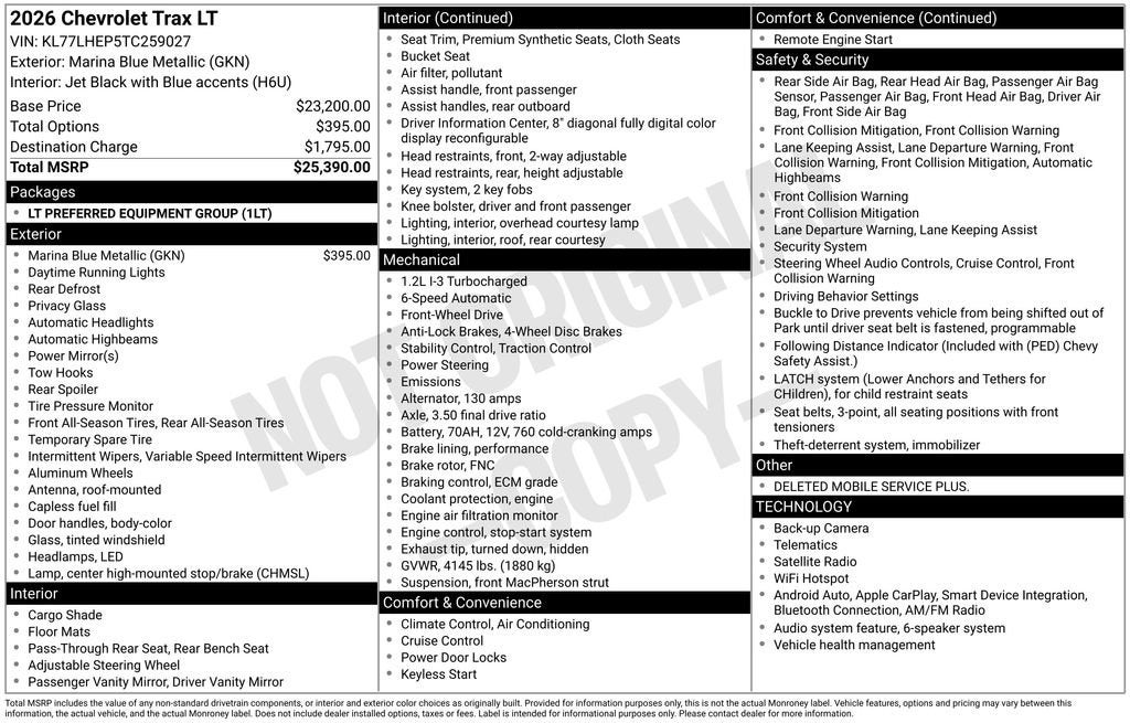 2026 Chevrolet Trax LT
