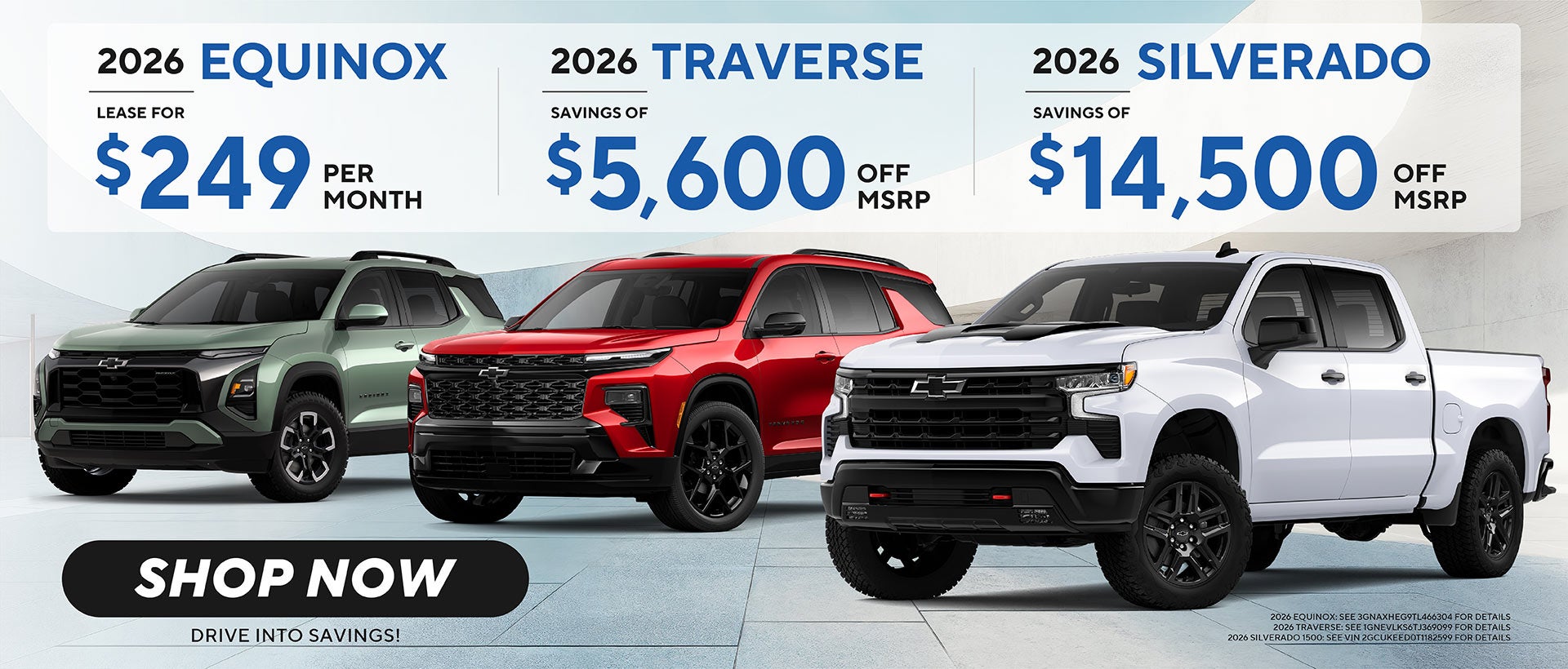 Equinox, Traverse and Silverado 1500